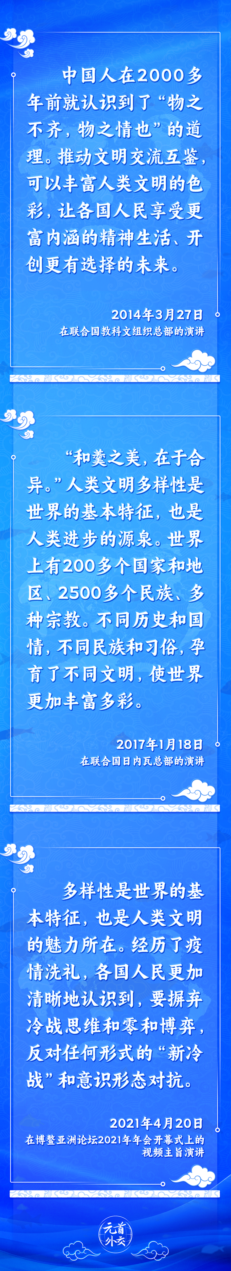 元首外交丨推動文明交流互鑒，習主席提出這些“中國主張”