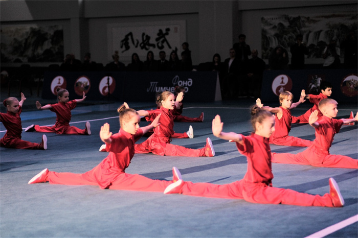 俄羅斯青少年在開(kāi)幕式上進(jìn)行武術(shù)表演。駐俄羅斯大使館供圖