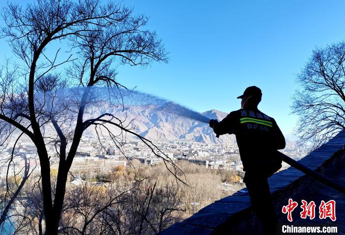 12月6日，布達(dá)拉宮消防救援大隊(duì)在布達(dá)拉宮山體林草區(qū)域開展?jié)窕ぷ鳌！㈣?攝