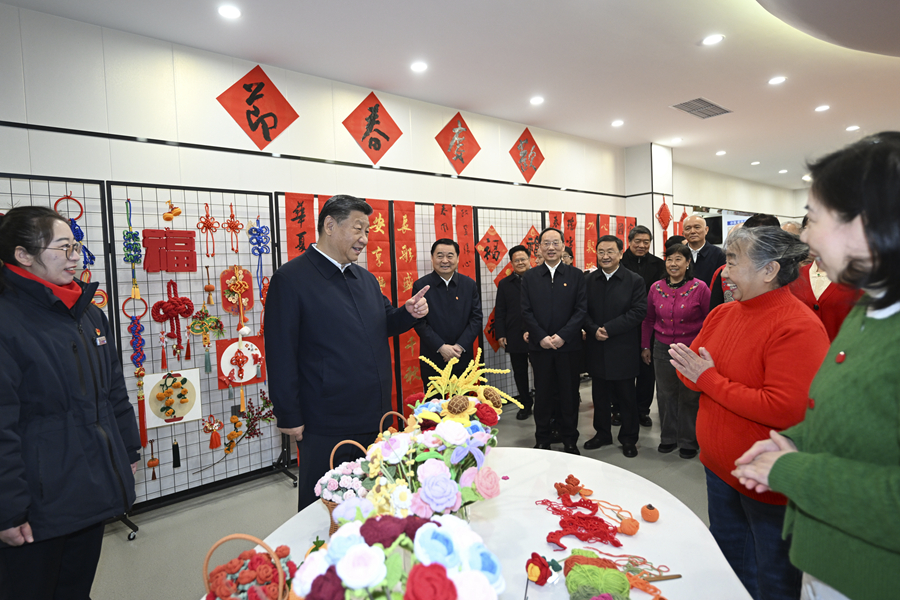2025年1月23日，習近平總書記在沈陽大東區(qū)長安街道長安小區(qū)社區(qū)黨群服務(wù)中心考察。