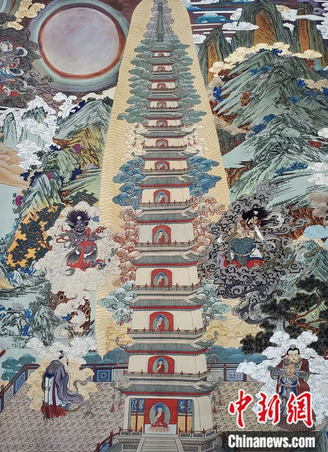 臨摹、補繪的青海瞿曇寺壁畫。受訪者 供圖