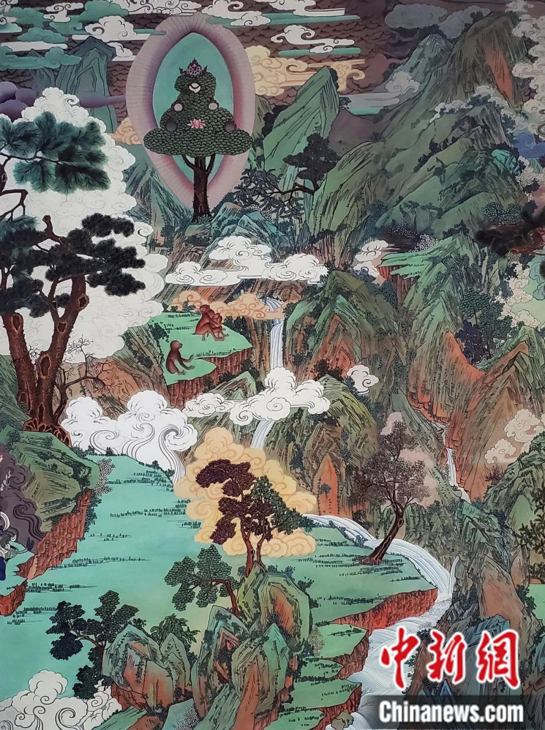 臨摹、補繪的青海瞿曇寺壁畫。受訪者 供圖